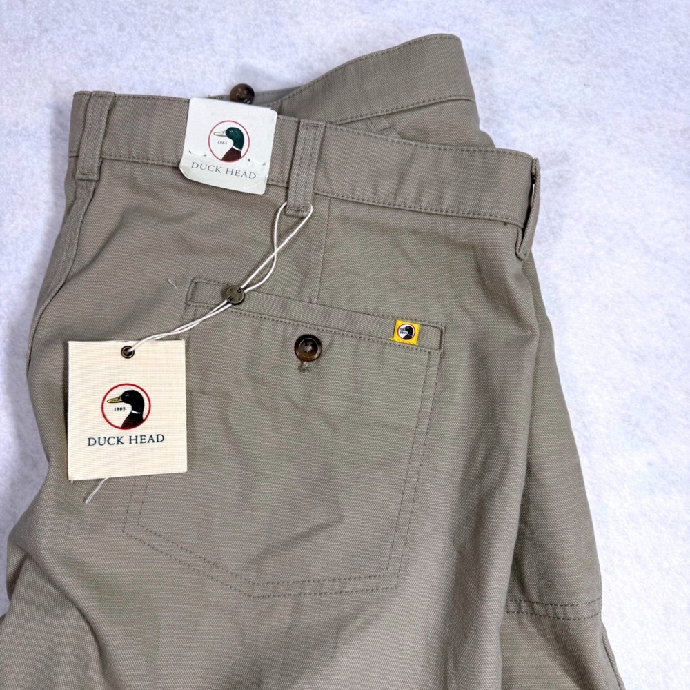 Duck Head shorts Men's size 40 OBryan Canvas m Khaki Flat Front D61009-034 NEW